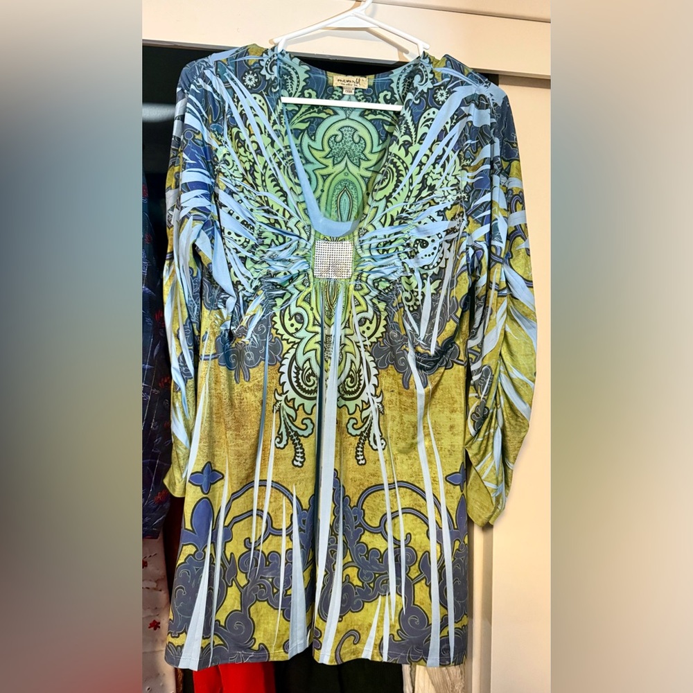 Vibrant Multicolor Patterned Dress
